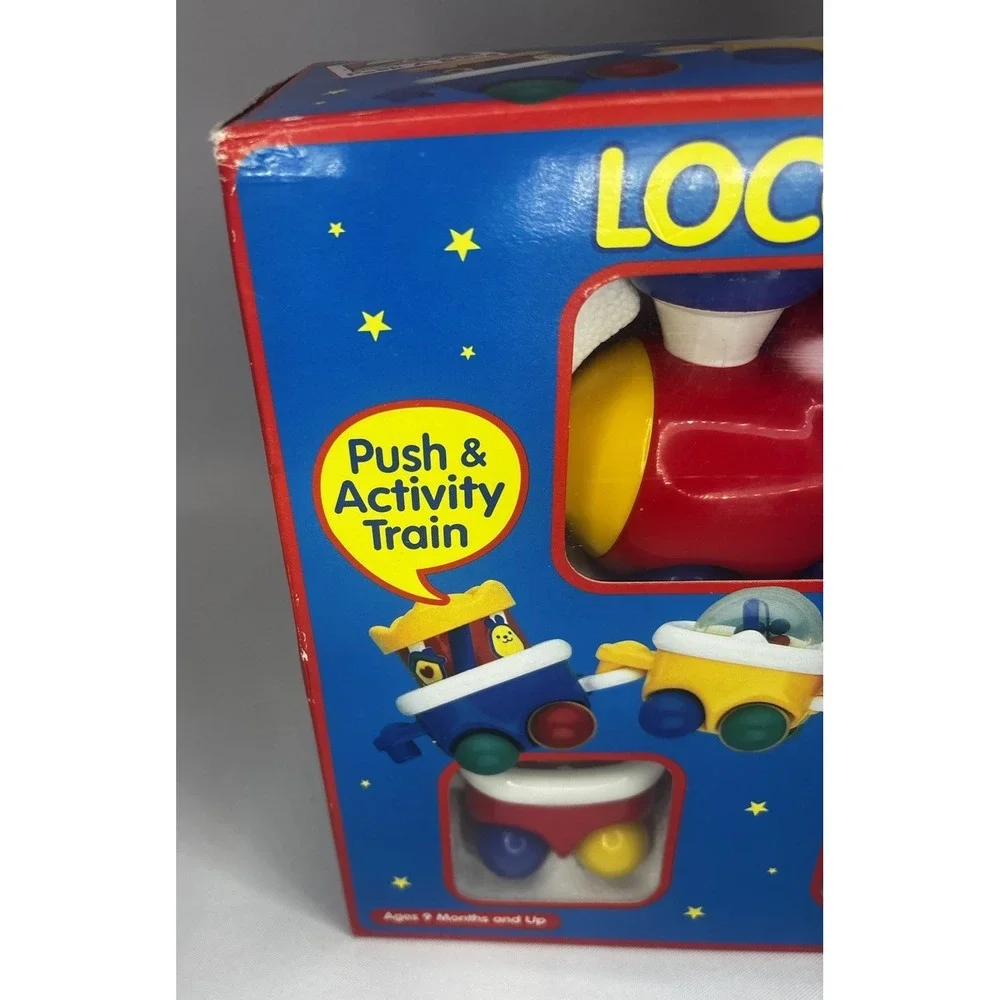 New! TOMY Loco Motion Push & Activity 5 Piece Train Baby Toy 1996 Peek-a-babe‎